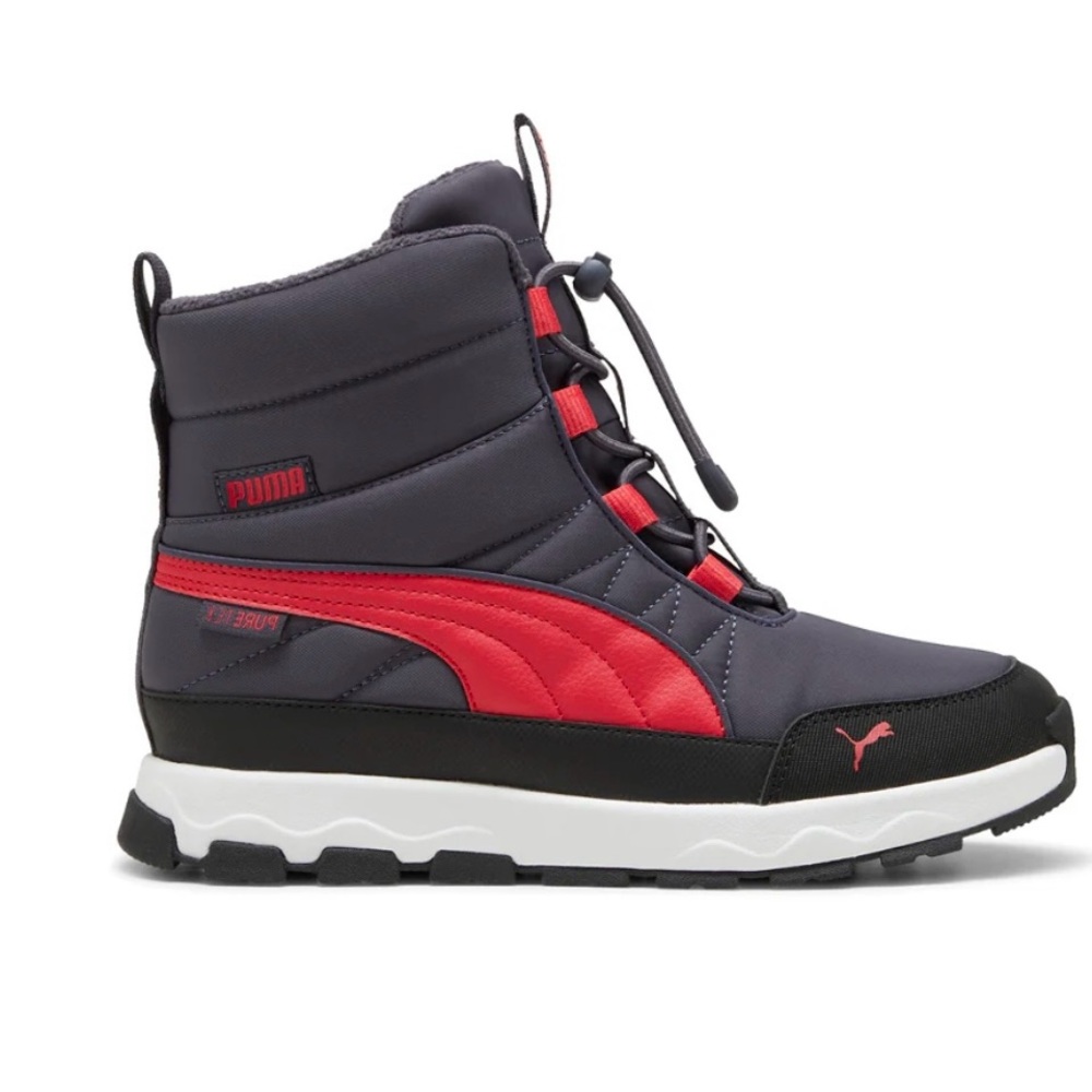 Puma Gray and Red High-Top Snow Boots 6 kids or women’s NWOT